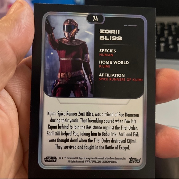 Star Wars The Rise Of Skywalker Funko Mystery Mini And Topps Card Zorii Bliss - Picture 9 of 10